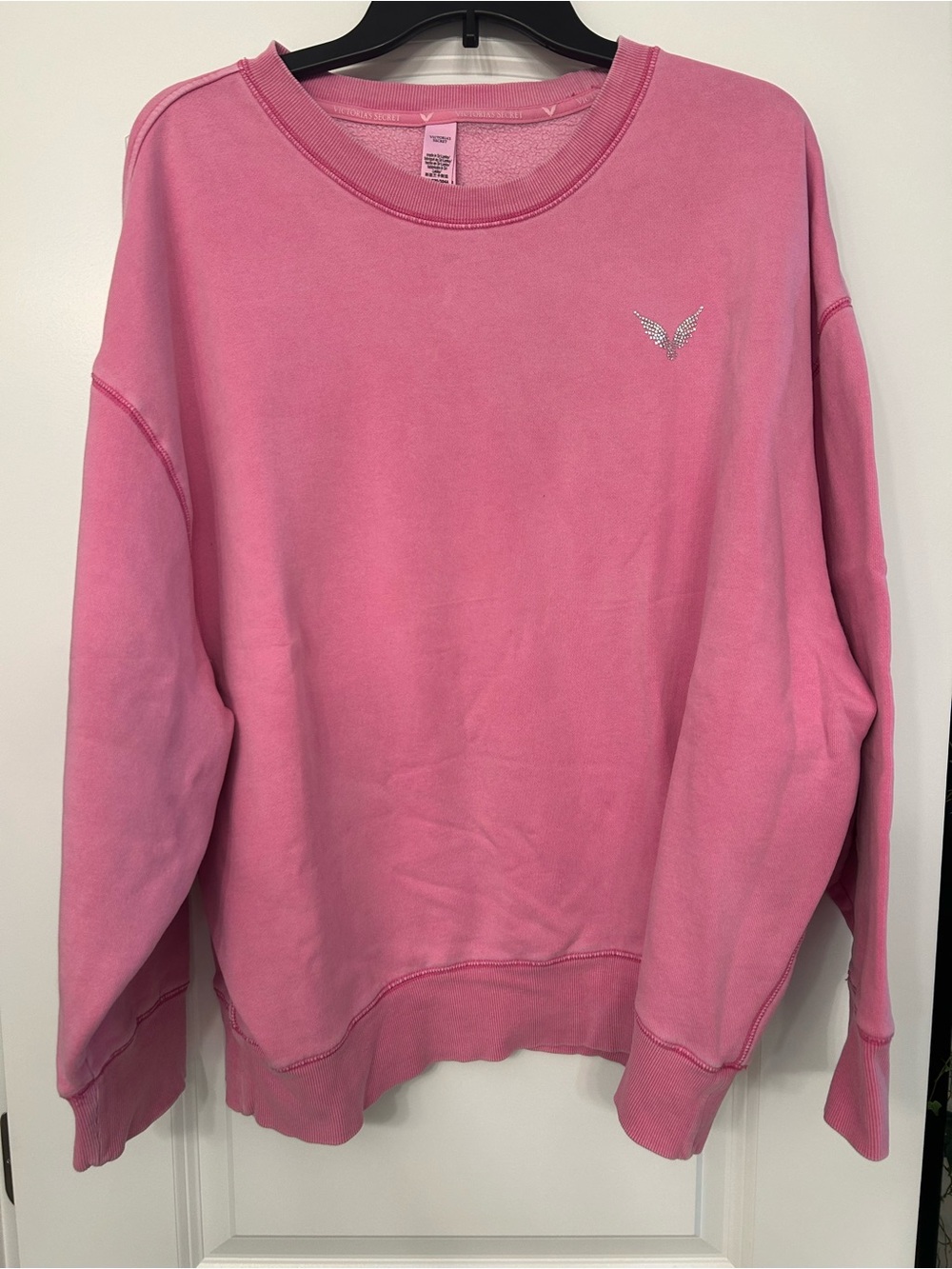 Victoria's Secret Light Pink Crewneck Sweatshirt with Subtle Logo Trim